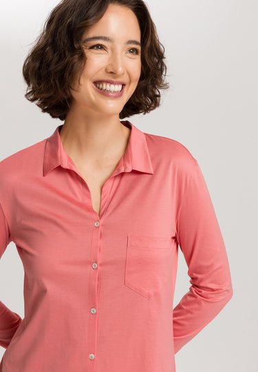 Cotton Deluxe Button Front Cotton Sleep Shirt | Lantana 77958-2347